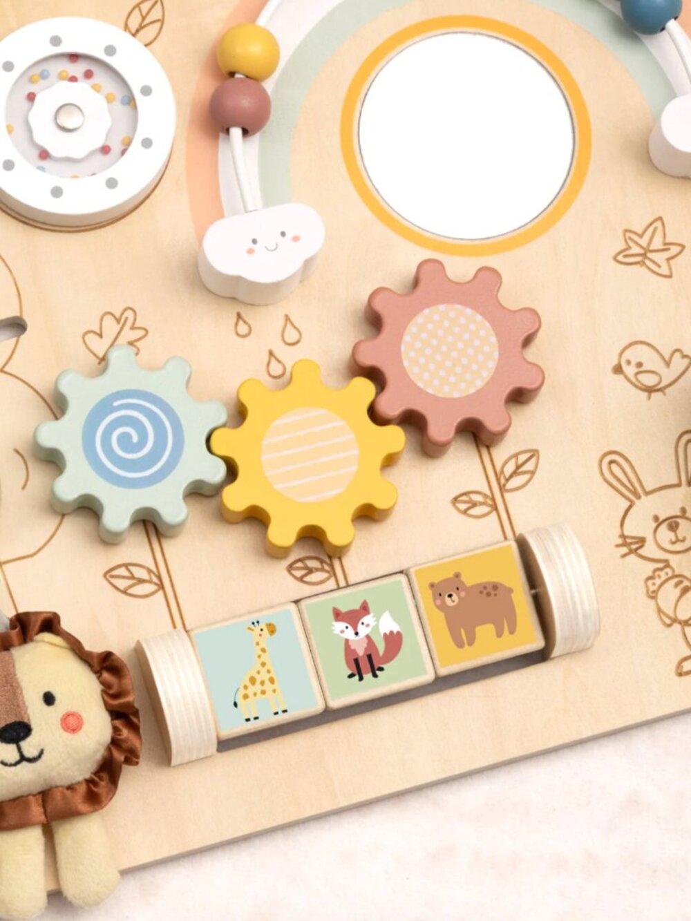 Montessori Wooden Busy Board Activity Board Sensory Learning Toy New - Picture 7 of 16